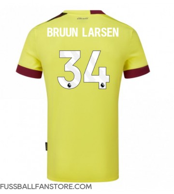 Burnley Jacob Bruun Larsen #34 Replik Auswärtstrikot 2023-24 Kurzarm